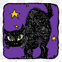 Frightened cat png illustration, transparent background. Free public domain CC0 image.