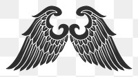 Angel wings png illustration, transparent background. Free public domain CC0 image.