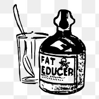 Fat reducer png illustration, transparent background. Free public domain CC0 image.