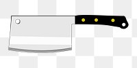 Png butcher knife clipart, transparent background. Free public domain CC0 image.