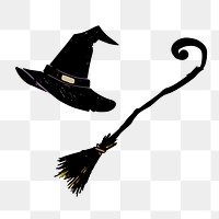 Png witch's hat clipart, transparent background. Free public domain CC0 image.