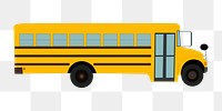 Png yellow school bus clipart, transparent background. Free public domain CC0 image.