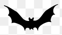 Png bat silhouette clipart, transparent background. Free public domain CC0 image.