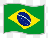 Png Brazilian flag clipart, transparent background. Free public domain CC0 image.