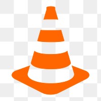 Png traffic cone clipart, transparent background. Free public domain CC0 image.