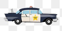 Png police car clipart, transparent background. Free public domain CC0 image.