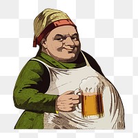 Png man holding beer clipart, transparent background. Free public domain CC0 image.