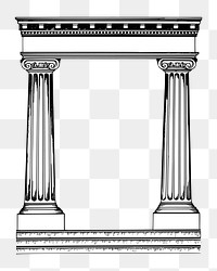 Png roman column clipart, transparent background. Free public domain CC0 image.