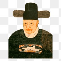 Png korean scholar portrait clipart, transparent background. Free public domain CC0 image.