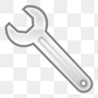 Png wrench clipart, transparent background. Free public domain CC0 image.