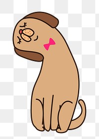 Png dog clipart, transparent background. Free public domain CC0 image.