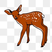 Png deer clipart, transparent background. Free public domain CC0 image.