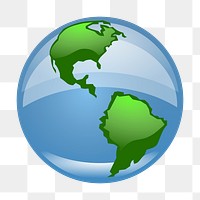 Png globe icon clipart, transparent background. Free public domain CC0 image.