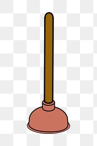 Png toilet plunger clipart, transparent background. Free public domain CC0 image.