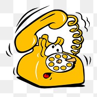 Png phone ringing clipart, transparent background. Free public domain CC0 image.