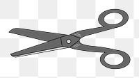 Png scissors clipart, transparent background. Free public domain CC0 image.