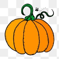 Png pumpkin clipart, transparent background. Free public domain CC0 image.