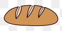 Png bread clipart, transparent background. Free public domain CC0 image.