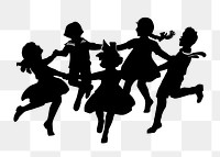 Png children dancing clipart, transparent background. Free public domain CC0 image.