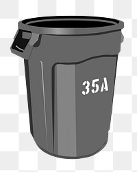 Png trash can clipart, transparent background. Free public domain CC0 image.