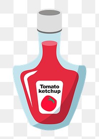 Png ketchup bottle clipart, transparent background. Free public domain CC0 image.