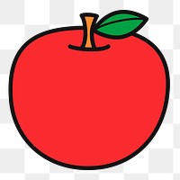 Png apple clipart, transparent background. Free public domain CC0 image.