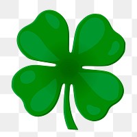 Png four leaf clover clipart, transparent background. Free public domain CC0 image.