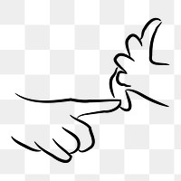 Hand gesture png sticker sign language clipart, transparent background. Free public domain CC0 image.