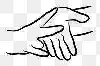 Hand gesture png sticker sign language clipart, transparent background. Free public domain CC0 image.