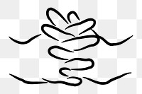 Hand gesture png sticker sign language clipart, transparent background. Free public domain CC0 image.