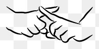 Hand gesture png sticker sign language clipart, transparent background. Free public domain CC0 image.