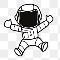 Png astronaut clipart, transparent background. Free public domain CC0 image.