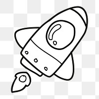 Png space shuttle clipart, transparent background. Free public domain CC0 image.