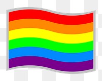 Png rainbow pride flag clipart, transparent background. Free public domain CC0 image.