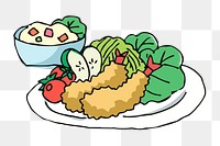 Png Japanese tempura clipart, transparent background. Free public domain CC0 image.
