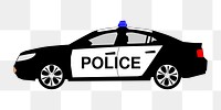 Png police car clipart, transparent background. Free public domain CC0 image.