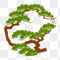 Png bonsai tree clipart, transparent background. Free public domain CC0 image.