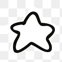 Png star clipart, transparent background. Free public domain CC0 image.