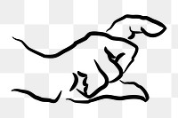 Hand gesture png sticker sign language clipart, transparent background. Free public domain CC0 image.