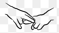 Hand gesture png sticker sign language clipart, transparent background. Free public domain CC0 image.