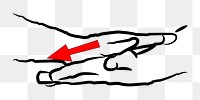 Hand gesture png sticker sign language clipart, transparent background. Free public domain CC0 image.