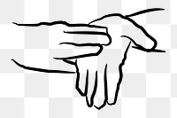 Hand gesture png sticker sign language clipart, transparent background. Free public domain CC0 image.