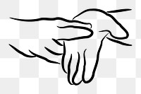 Hand gesture png sticker sign language clipart, transparent background. Free public domain CC0 image.