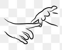 Hand gesture png sticker sign language clipart, transparent background. Free public domain CC0 image.