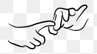 Hand gesture png sticker sign language clipart, transparent background. Free public domain CC0 image.