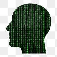 Png computer brain clipart, transparent background. Free public domain CC0 image.