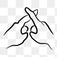 Hand gesture png sticker sign language clipart, transparent background. Free public domain CC0 image.