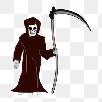 Png grim reaper clipart, transparent background. Free public domain CC0 image.