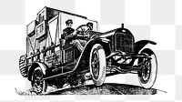 Png antique car clipart, transparent background. Free public domain CC0 image.