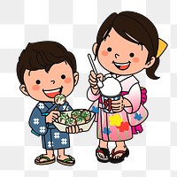 Png Japanese children clipart, transparent background. Free public domain CC0 image.